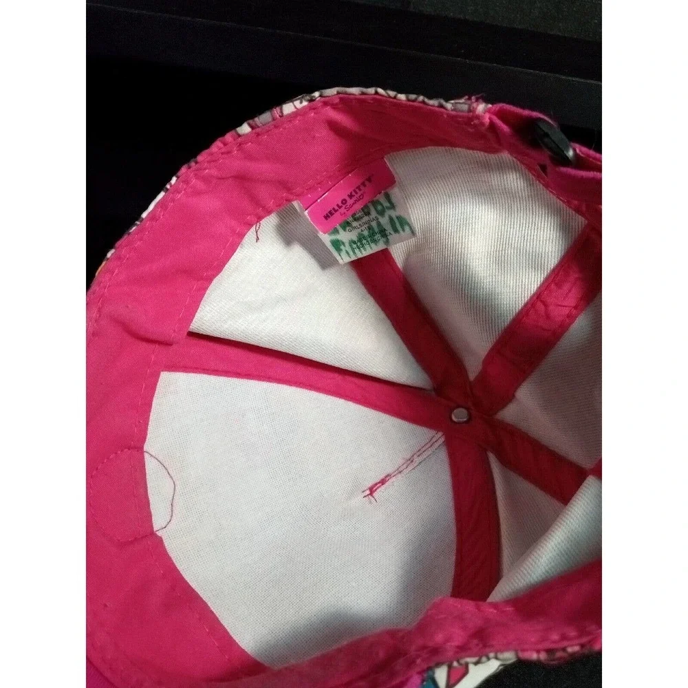Hello kitty by Sanrio girls hat pink cat. One size kids With Glitter Bow Cap - Picture 6 of 6